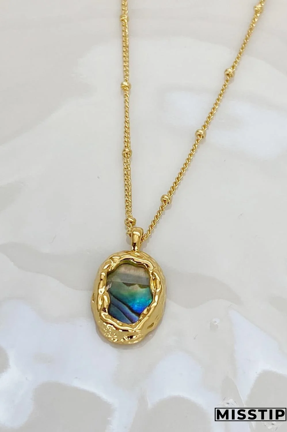 Shell Shape Copper 14K Gold Plated Necklace