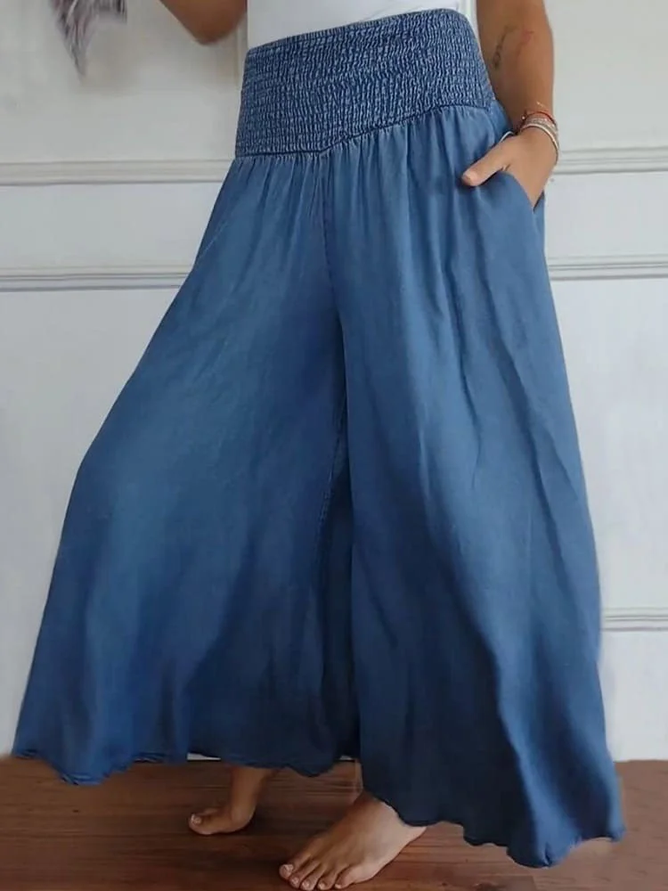Women's Cotton Wide Leg Pants