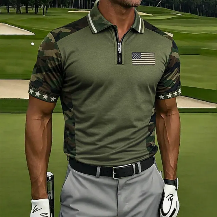 37Necklaces US 250th Anniversary Print Men's Polo Shirt