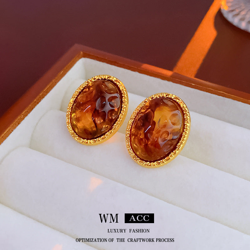 Luxurious Irregular Geometric Alloy Electroplating Earrings