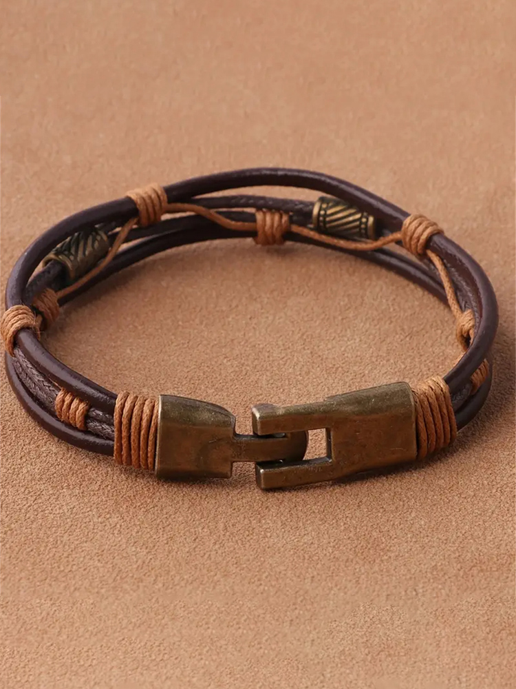 Japanese Vintage Pu Men's Bracelet  artssus