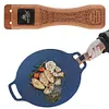 2Pcs Sapele Outdoor Grill Pan Handle Camping Anti-Scalding Barbecue Pan Handle