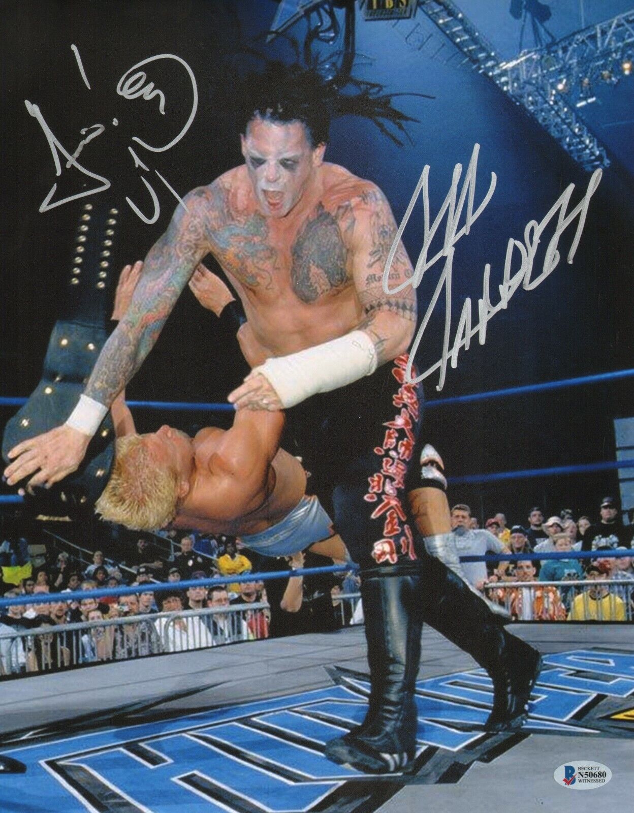 Vampiro Jeff Jarrett Signed 11x14 Photo Poster painting BAS Beckett COA WWE WCW AAA Lucha Libre