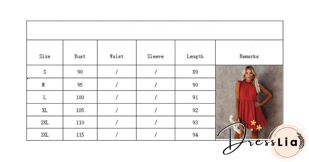 Summer Women's New Dress Ruffled Waist