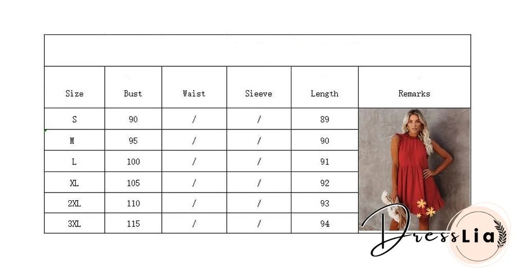 Summer Women's New Dress Ruffled Waist