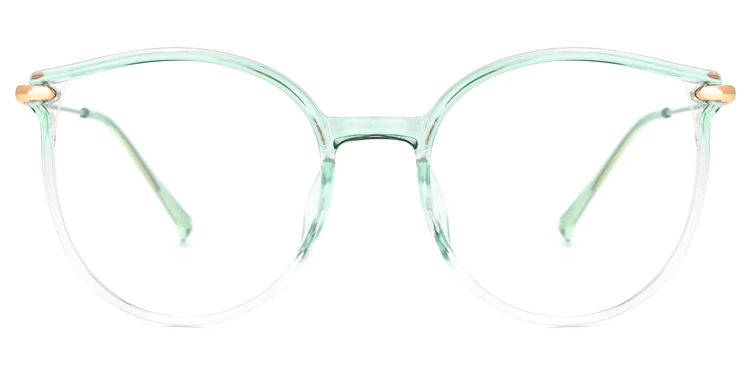 Yadejah GrÃ¼n Kristall Cateye Brille GrÃ¼n