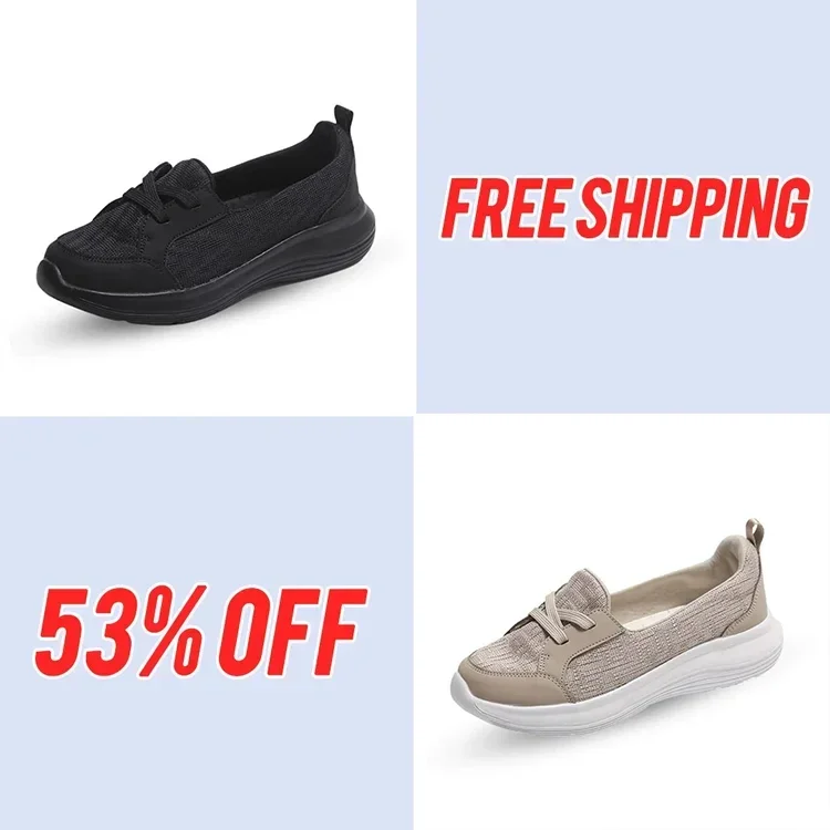 ORTHOPEDIC WOMEN SHOES BREATHABLE SLIP ON ARCH SUPPORT NON-SLIP