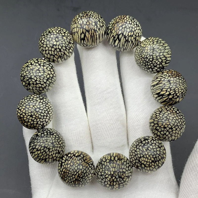 Cambodian Dragon Pattern Agarwood Beads Bracelet 20mm