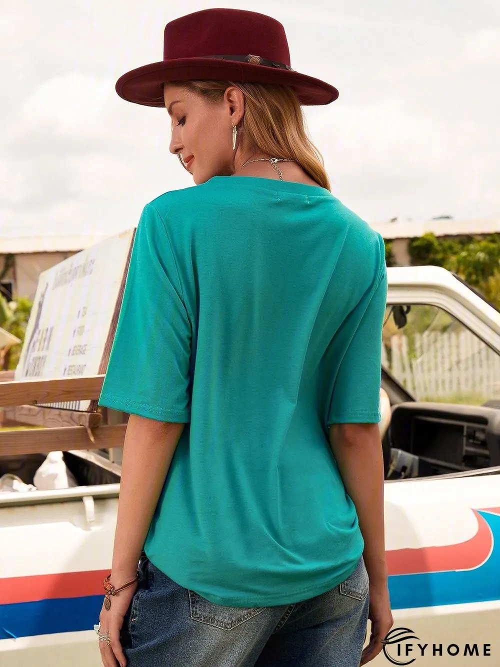 Summer casual simple printed T-shirt | IFYHOME