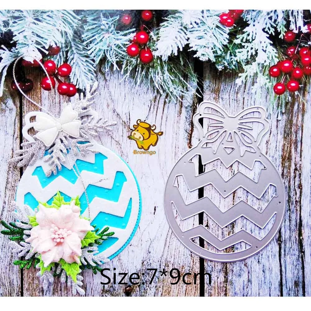 Christmas Ball Cut Dies Metal Template for Embossing Stencil DIY Paper Album Gift Cards Making Scrapbooking New Dies 2020