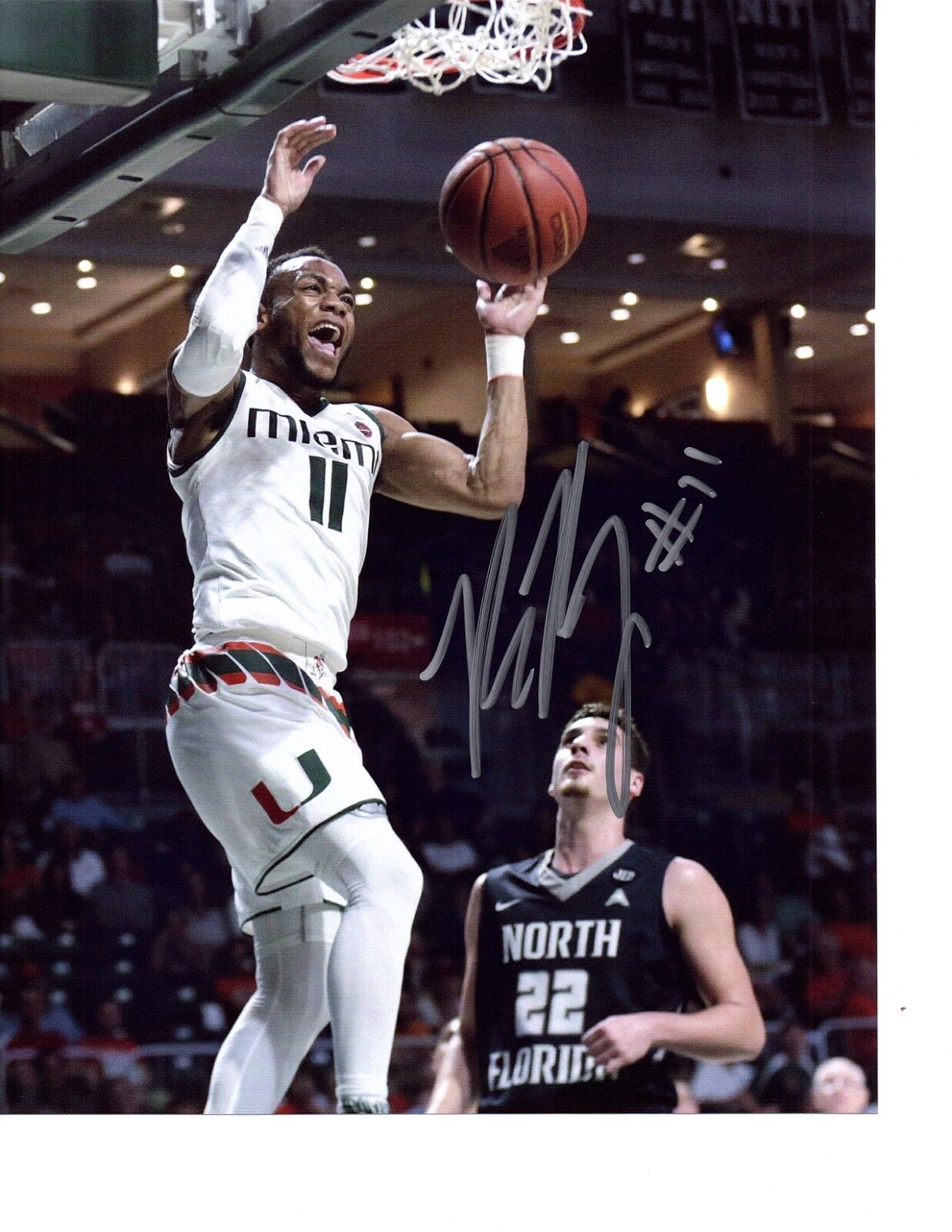 Bruce Brown Jr Miami Hurricanes basketball Signed Photo Poster painting 8x10 Autograph Pistons!