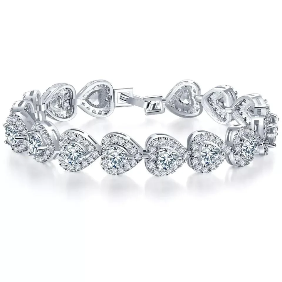 Sweet Armband Heart Diamond Bracelets-VESSFUL
