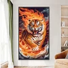 Diamond Painting-DIY Full Round Drill Fierce Tiger(70*40 CM)
