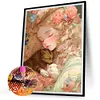 uk.everydayedeals (Limited Stock)Diamond Painting - Round AB Drills - Literary Retro Girl(45*55cm)