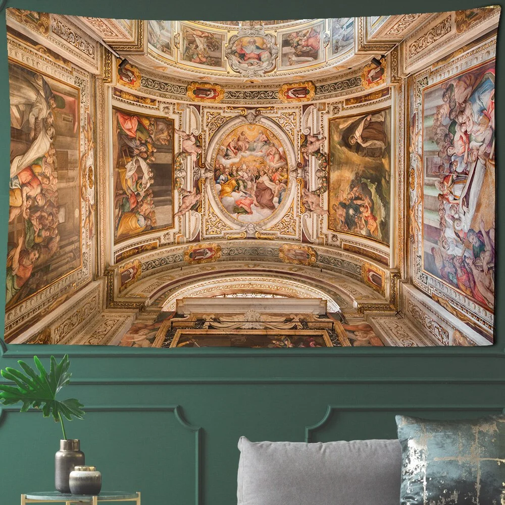 Nigikala Church Jesus Tapestry Home Decor Wall Art Mural Drop Wall Cloth Christ Wall Tapestries Church Decoration