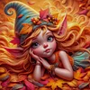 (Multi-Style) Girl-11CT Stamped Cross Stitch 50*50cm/19.69*19.69in