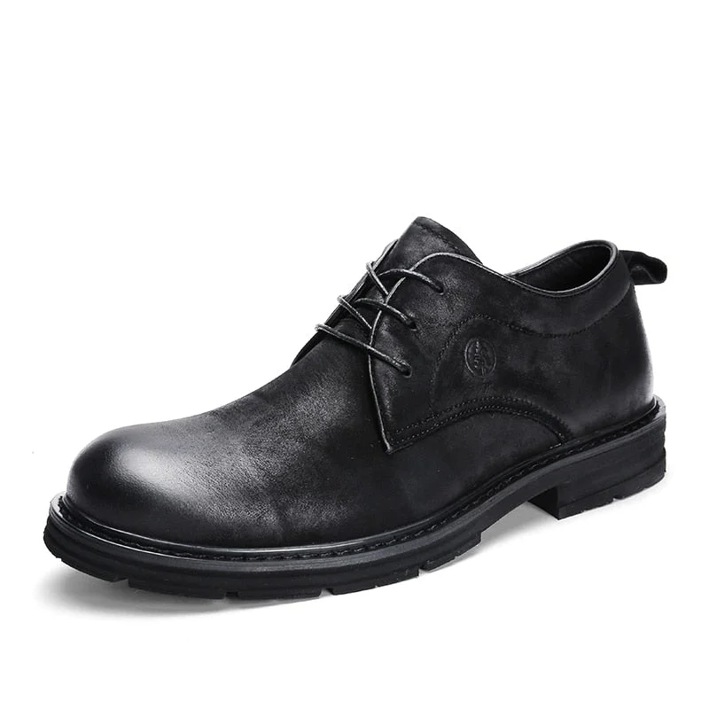 Size 52 Plain Toe Oxford 100% Cow Genuine Leather Mens Casual Shoes Business Dress Shoes Men Autumn Lace-up Designer Footwear