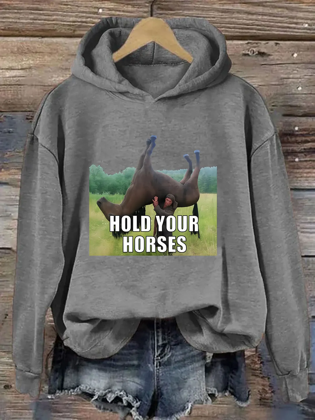 Hold Your Horses Funny Hoodie
