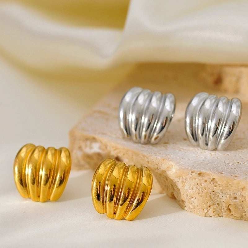 1 Pair Elegant Cute Luxurious Water Droplets 304 Stainless Steel Ear Studs