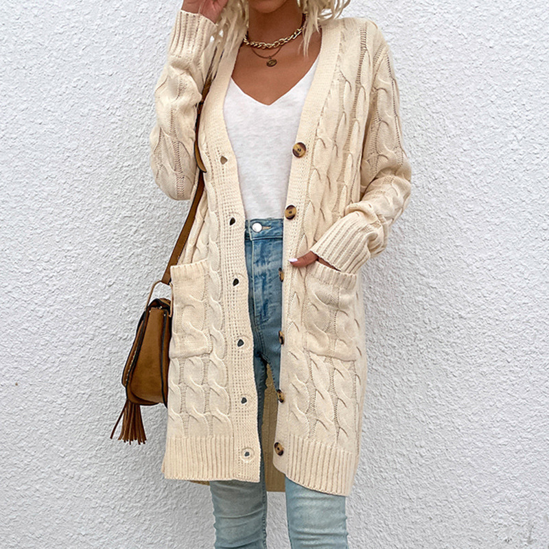 knitted sweater button cardigan