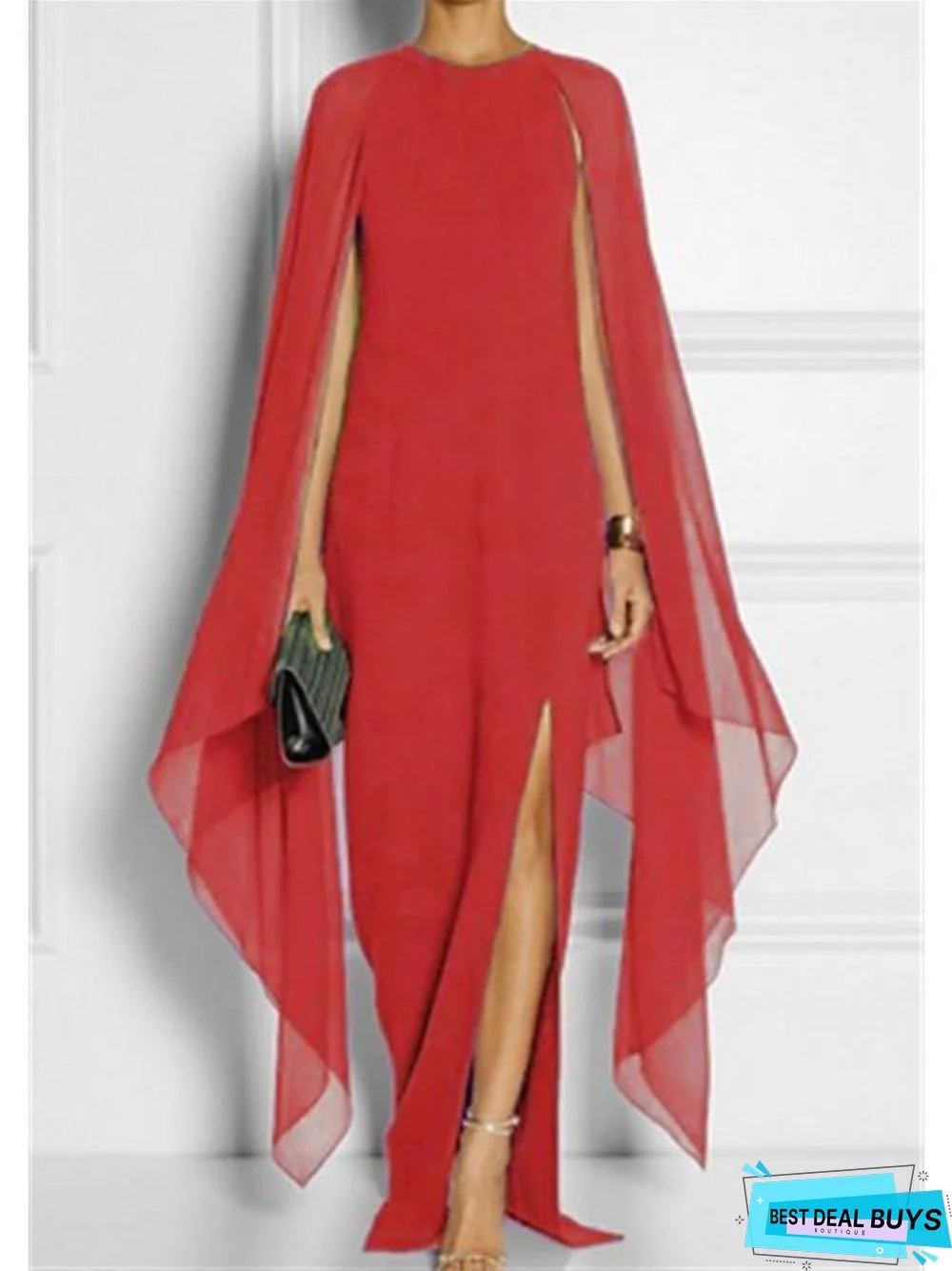 Women's Shift Dress Maxi Long Dress Sleeveless Black Solid Colored Layered Split Summer Plus Size Hot Elegant Split Black Purple Red Royal Blue Black Dresses