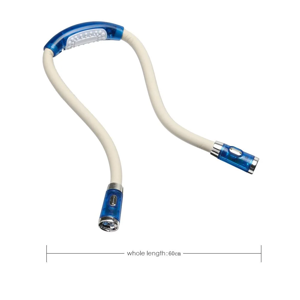 LED Flexible Handsfree Hug Neck Reading Book Light Torch Flashlight (Blue)