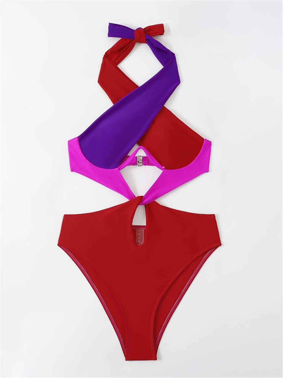 Hoakwheels 2025 Push Up One Piece Women Swimsuit Solid Monokini Front Cross Swimwear Bathing Swimming Suit Female Summer Beachwear Bodysuit