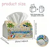 DIY Diamond Art Tissue Box Holder Summer PU Leather Diamond Art Desktop Organizer Resin Rhinestone Storage Organizers Gem Art Home Office Decor Craft Gift for Women