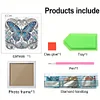 5D DIY Partial Special Shaped Drill Diamond Painting Kit Butterfly Decor With Frame Kit 18x18cm
