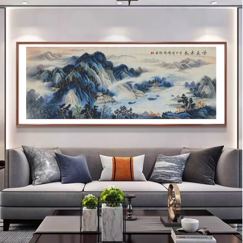 1set DIY Printed Cross Stitch Kit 【ZZ6061- Purple Qi Comes from the East】printed (stamped) cross-stitch Painting Fairy Cross Stitch