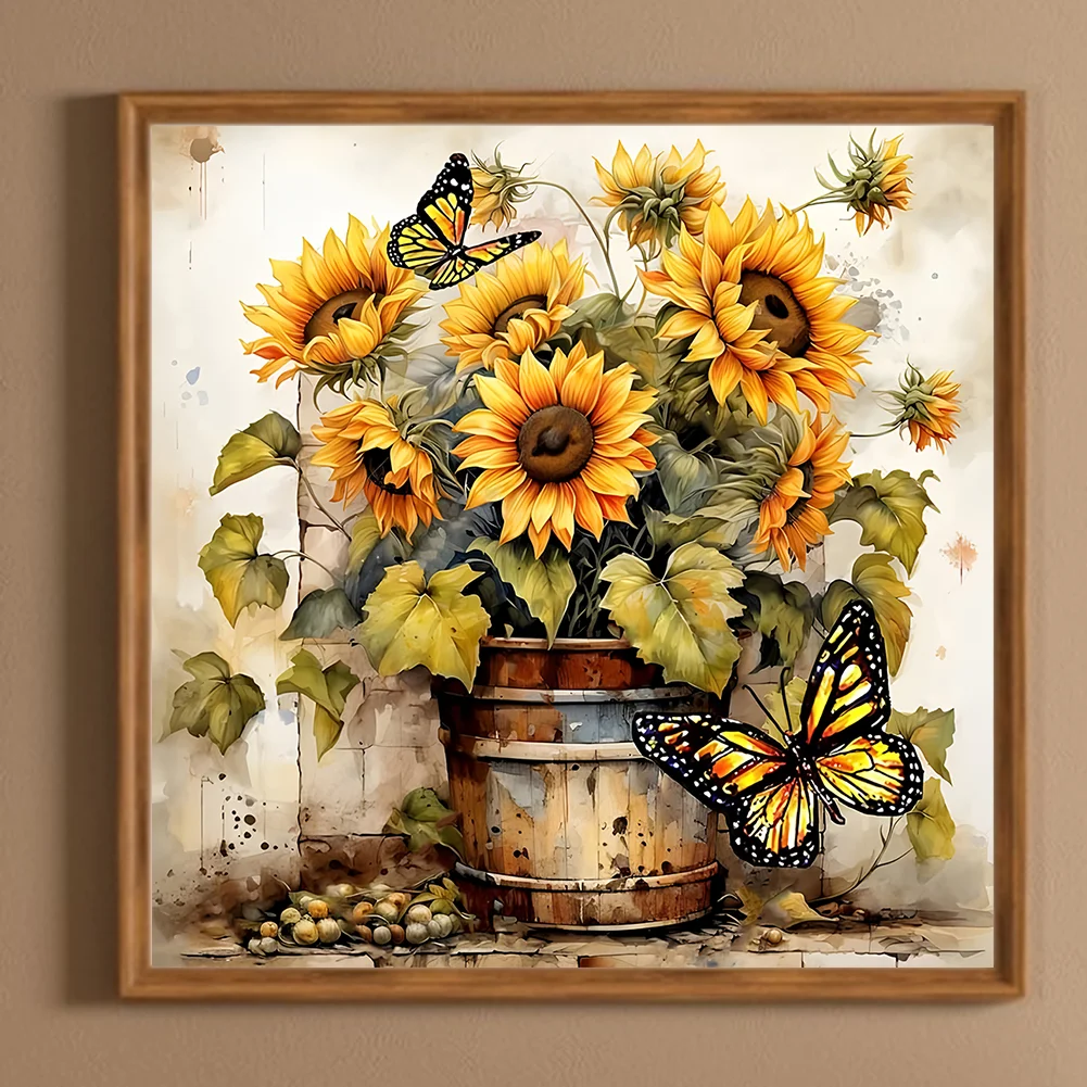 Diamond Painting - Full Round Drill - Sunflower(Canvas|30*30cm)