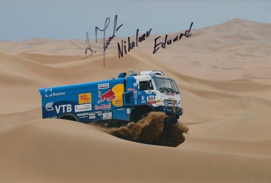 Eduard Nikolaev Hand Signed 12x8 Photo Poster painting Autograph Dakar Rally