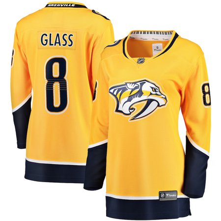 Women's Nashville Predators #8 Cody Glass  Gold Home Player Jersey