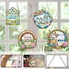 4Pcs Diamond Painting Summer Window Pendants Suncatcher Hanging Kits for Home Porch Farmhouse