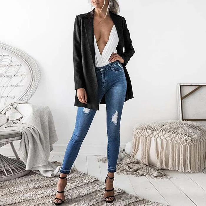 Fashion Lapel Cardigan Slim Fit Jacket