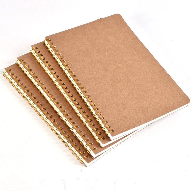 A5 Leather Covered Notebook Grid Patterned Dot Grid Diary Office Memo Student Practice Book Line Ring Bound Journal