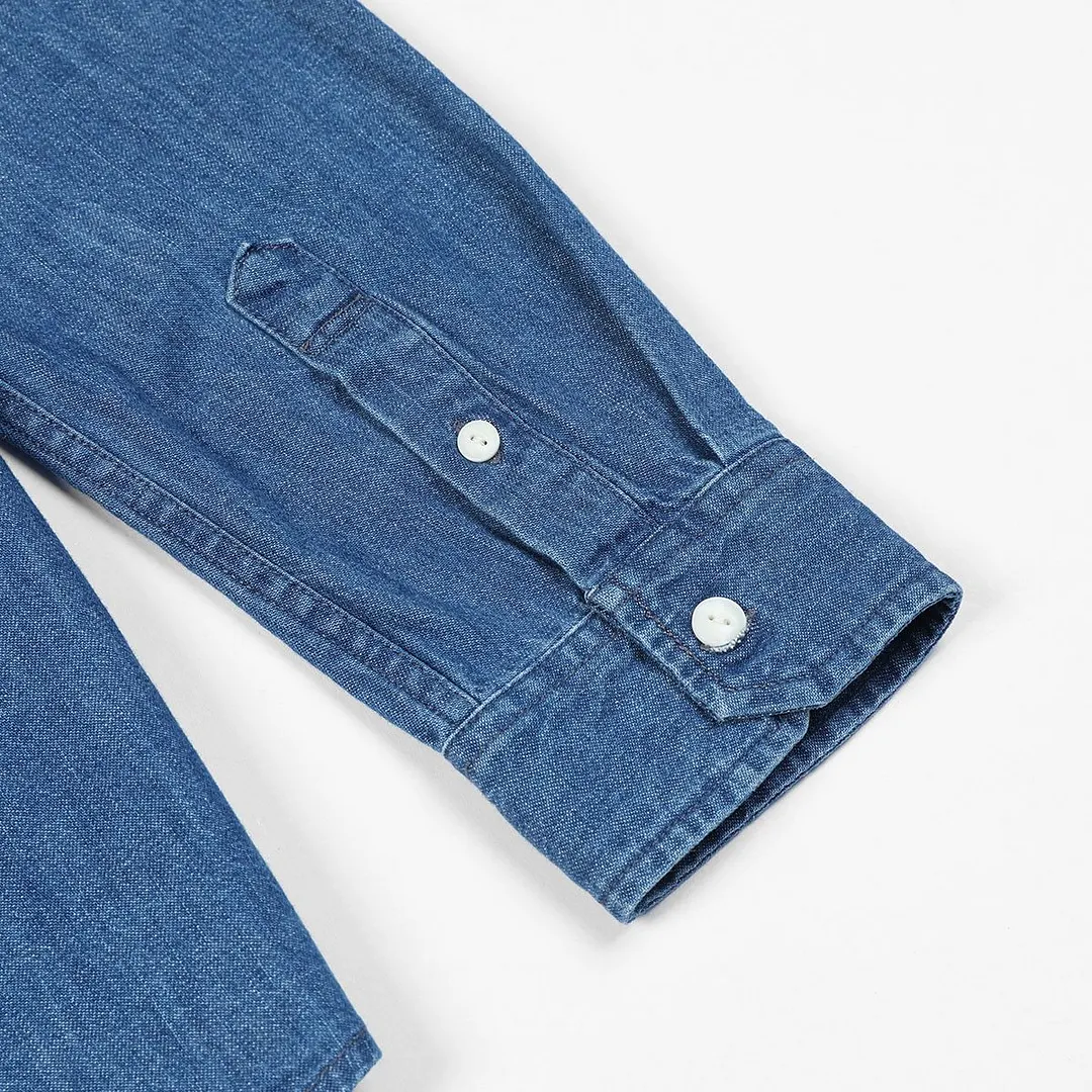 SIMWOOD 2021 Autumn New Vintage Denim Shirts Men 100% Cotton Casual Comfortable Tops Plus Size  Quality Clothes SK130100