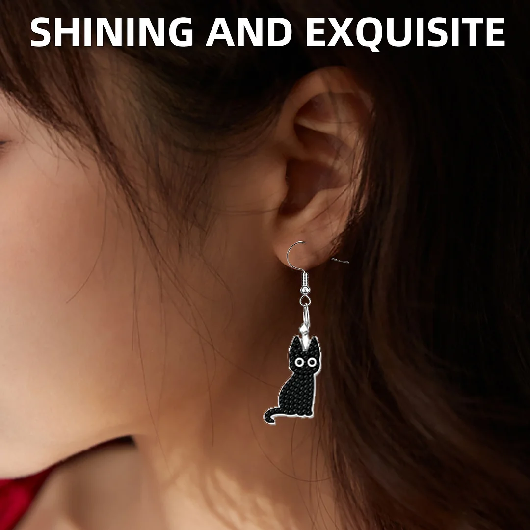 12 Pairs Halloween Diamond Painting Earrings DIY Diamond Art Earrings for Adults