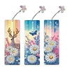 DIY 3Pcs Flowers-Diamond Painting Bookmark