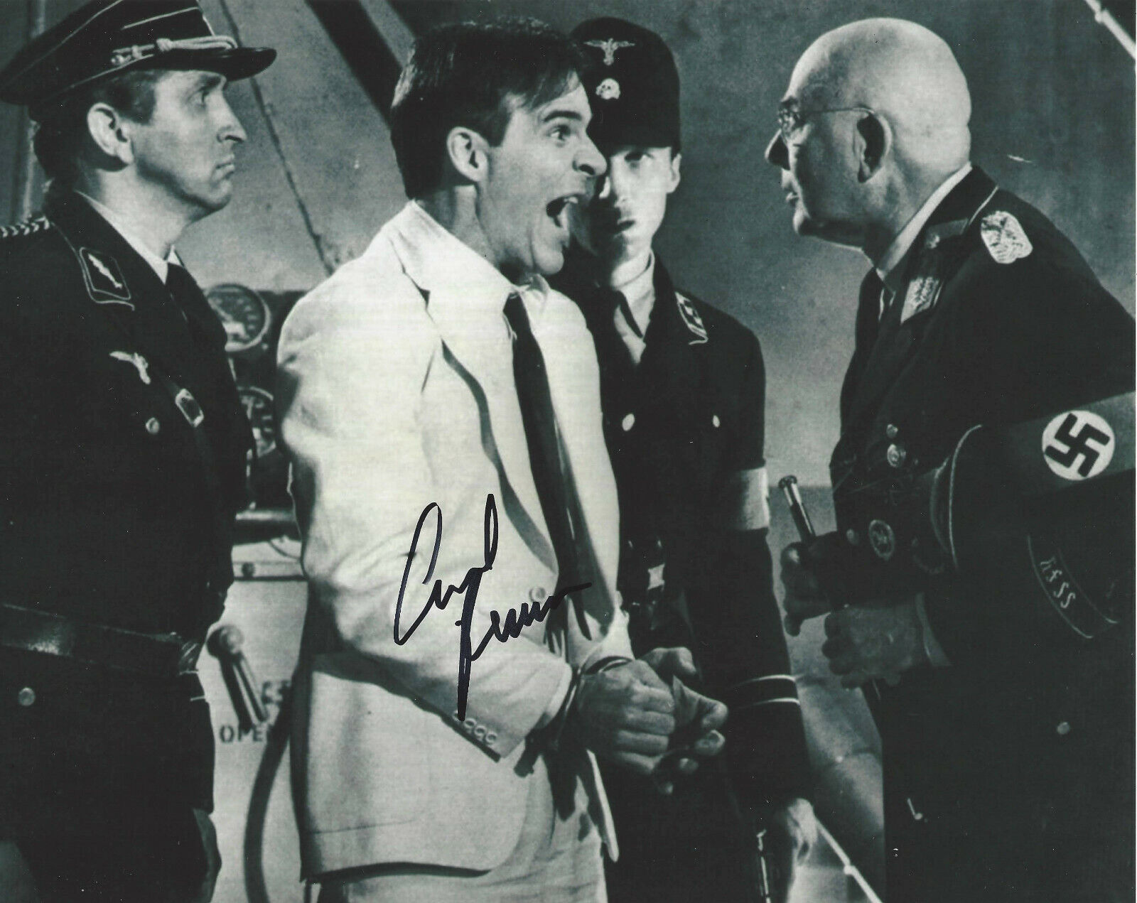 DIRECTOR CARL REINER SIGNED 'DEAD MEN DON'T WEAR PLAID' 8X10 Photo Poster painting w/COA PROOF