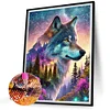 (40*50cm)Wolf - Full Round Drill Diamond Painting