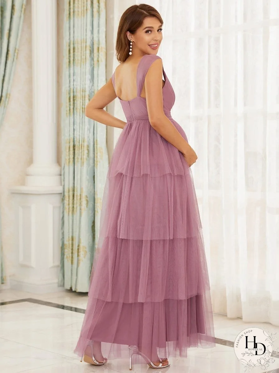 V-Neck Maternity Dress