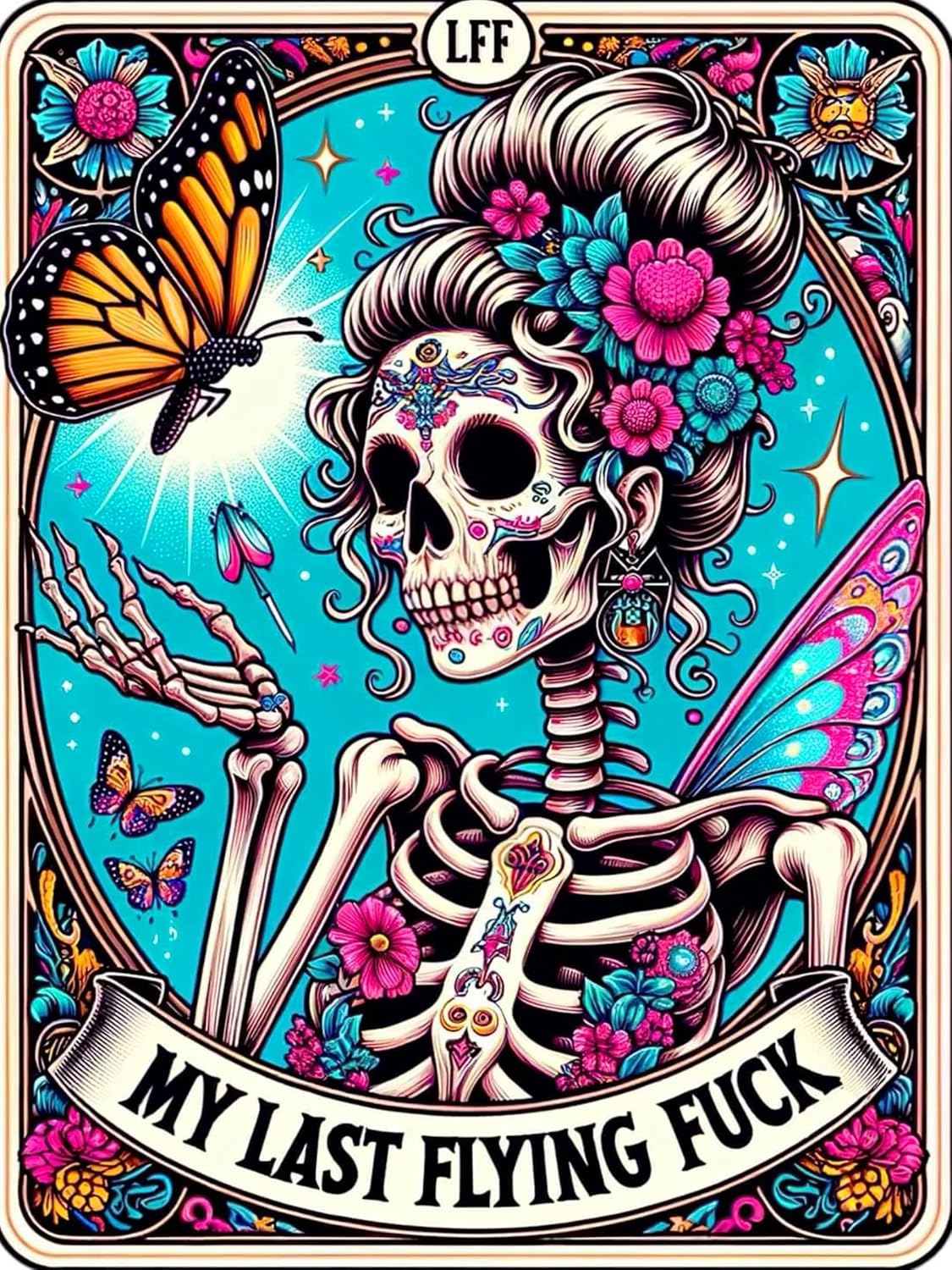 Floral Fairy Skeleton - Paint by Numbers - 30*40cm/40*50cm