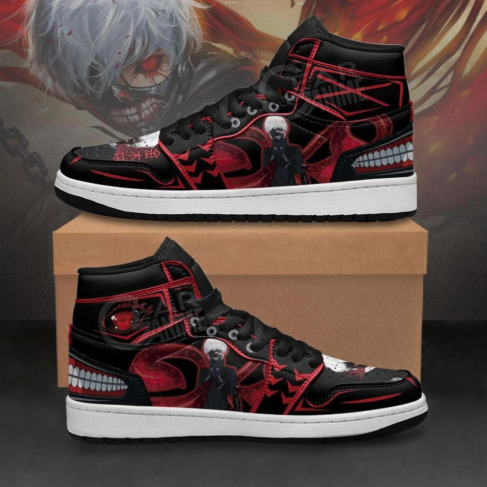 Kingofallstore - Ken Kaneki Sneakers Custom Kagune Tokyo Ghoul Anime Shoes