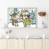 Elk And Snowman - 14CT Stamped Cross Stitch 38*29cm/14.96*11.42in