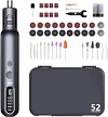 52-in-1 Rechargeable 80W Electric Micro-Sharpening Pen, Cordless Mini Electric Engraving Pen DIY Engraving Equipment - Engraving Tool Kit for Glass Ceramic Wood Ornaments