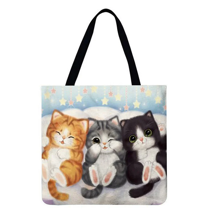 Flower Pet Dog Cat - Linen Tote Bag