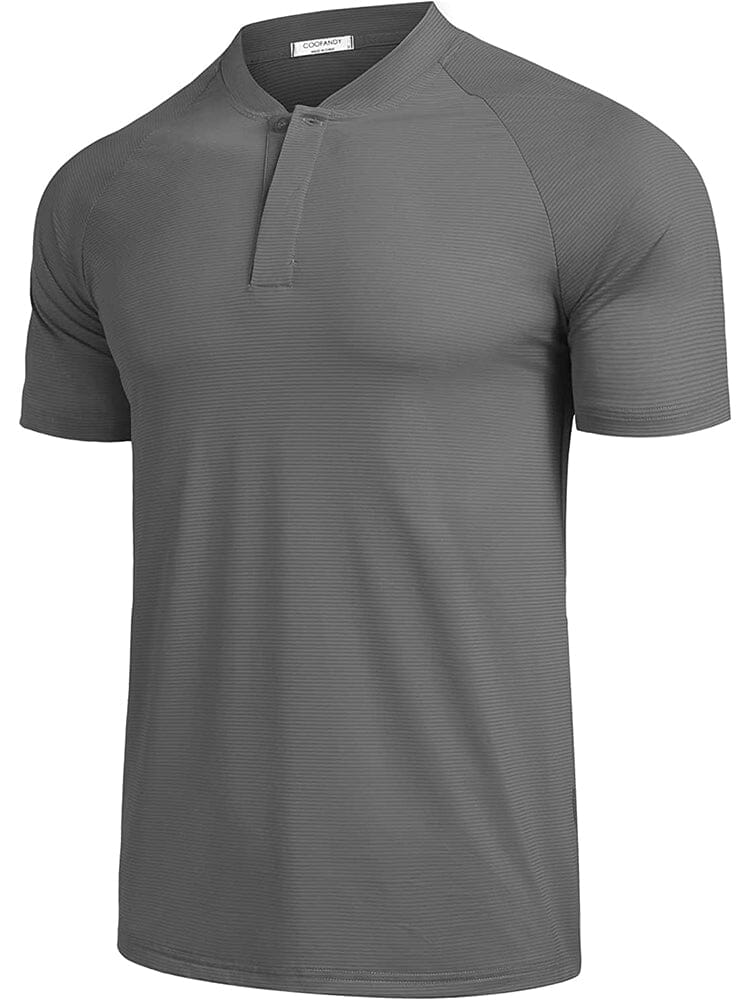 Short Sleeve Collarless Golf Polo Shirts