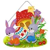 5D DIY Special Shaped Diamond Painting Easter Egg Bunny Festival Hanging With Lamp String Kit