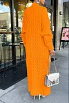 Women's Long Knit Solid Color Dual Pocket Cardigan